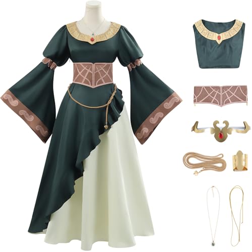 Windskids Héra Kostüm Damen Cosplay Rohan Prinzessin Héra Komplett Uniform Vintage Kleid mit Zubehör Set für Fancy Dress Up Halloween Karneval Party Geburtstag Maskerade Performance Verkleidung Windskids Héra Kostüm Damen Cosplay Rohan Prinzessin Héra Komplett Uniform Vintage Kleid mit Zubehör Set für Fancy Dress Up Halloween Karneval Party Geburtstag Maskerade Performance Verkleidung von Windskids