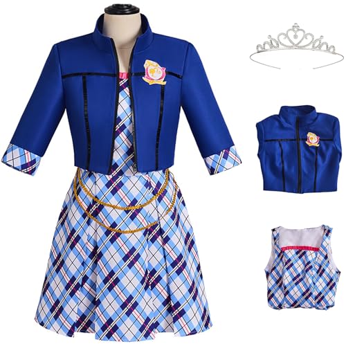 Windskids Isla Kostüm Damen Cosplay Barbi Prinzessin Academy Schuluniform Isla Jacke Kleid Krone Set für Halloween Karneval Party Geburtstag Maskerade Anime Performance Verkleidung, Blau Windskids Isla Kostüm Damen Cosplay Barbi Prinzessin Academy Schuluniform Isla Jacke Kleid Krone Set für Halloween Karneval Party Geburtstag Maskerade Anime Performance Verkleidung, Blau von Windskids