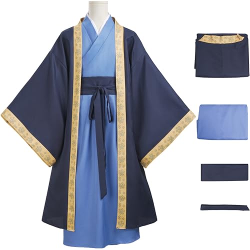Windskids Jinshi Kostüm Herren Cosplay Apothecary Diaries Jinshi Hanfu Uniform Tunika Futter Gürtel Set für Fancy Dress Up Halloween Karneval Party Maskerade Anime Performance Verkleidung Windskids Jinshi Kostüm Herren Cosplay Apothecary Diaries Jinshi Hanfu Uniform Tunika Futter Gürtel Set für Fancy Dress Up Halloween Karneval Party Maskerade Anime Performance Verkleidung von Windskids