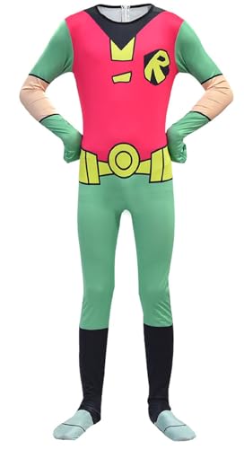 Windskids Jungen Robin Kostüm Fasching Cosplay Anime Robin Drucke Jumpsuits mit Umhang Masken Anzug für Kinder Halloween Karneval Party Geburtstag Maskerade Performance Verkleidung Windskids Jungen Robin Kostüm Fasching Cosplay Anime Robin Drucke Jumpsuits mit Umhang Masken Anzug für Kinder Halloween Karneval Party Geburtstag Maskerade Performance Verkleidung von Windskids