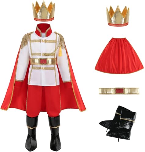 Windskids Kinder Henry Kostüm Jungen Fasching Aschenputtel Prinz Henry Komplett Hof Prinz Kleidung mit Krone Set für Halloween Weihnachten Karneval Party Geburtstag Performance Verkleidung, 3-12 Jahre Windskids Kinder Henry Kostüm Jungen Fasching Aschenputtel Prinz Henry Komplett Hof Prinz Kleidung mit Krone Set für Halloween Weihnachten Karneval Party Geburtstag Performance Verkleidung, 3-12 Jahre von Windskids