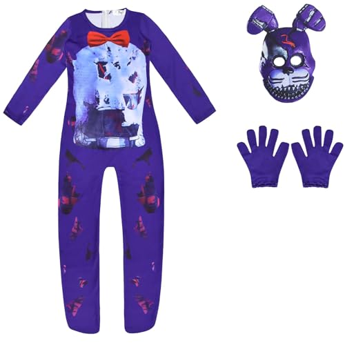 Windskids Kinder Kostüm Jungen Mädchen Fasching Cosplay Game Freddy Montgomery Gator Bonnie Blob Glamrock Chica Jumpsuit Maske Handschuhe für Halloween Karneval Party Maskerade Verkleidung 5-13 Jahre Windskids Kinder Kostüm Jungen Mädchen Fasching Cosplay Game Freddy Montgomery Gator Bonnie Blob Glamrock Chica Jumpsuit Maske Handschuhe für Halloween Karneval Party Maskerade Verkleidung 5-13 Jahre von Windskids