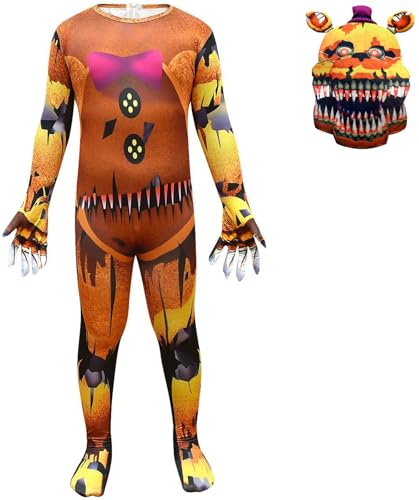 Windskids Kinder Kostüm Jungen Mädchen Fasching Cosplay Game Horror Bear Outfit Langarm Jumpsuit Maske für Fancy Dress Up Halloween Karneval Party Geburtstag Maskerade Verkleidung, 4-13 Jahre Windskids Kinder Kostüm Jungen Mädchen Fasching Cosplay Game Horror Bear Outfit Langarm Jumpsuit Maske für Fancy Dress Up Halloween Karneval Party Geburtstag Maskerade Verkleidung, 4-13 Jahre von Windskids