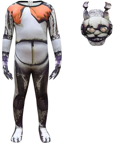 Windskids Kinder Kostüm Jungen Mädchen Fasching Cosplay Game Horror Bear Outfit Langarm Jumpsuit Maske für Fancy Dress Up Halloween Karneval Party Geburtstag Maskerade Verkleidung, 4-13 Jahre von Windskids
