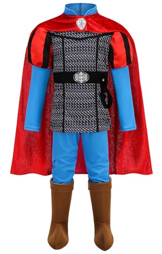 Windskids Kinder Phillip Prinz Kostüm Umhang und Top Hose Schuhüberzieher Set für Fancy Dress Up Halloween Karneval Party Maskerade Performance Cinderella Prince Phillip Verkleidung, 3-12 Jahre Windskids Kinder Phillip Prinz Kostüm Umhang und Top Hose Schuhüberzieher Set für Fancy Dress Up Halloween Karneval Party Maskerade Performance Cinderella Prince Phillip Verkleidung, 3-12 Jahre von Windskids
