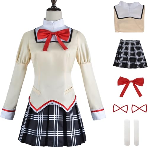 Windskids Kokoro High School Kostüm Damen Cosplay Kaname Madoka Akemi Homura Miki Sayaka Sakura Kyouko Tomoe Mami Anime Schuluniformen Set 5 Stück für Halloween Karneval Party Maskerade Verkleidung Windskids Kokoro High School Kostüm Damen Cosplay Kaname Madoka Akemi Homura Miki Sayaka Sakura Kyouko Tomoe Mami Anime Schuluniformen Set 5 Stück für Halloween Karneval Party Maskerade Verkleidung von Windskids