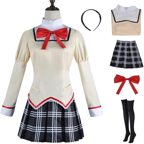 Windskids Kokoro High School Kostüm Damen Cosplay Kaname Madoka Akemi Homura Miki Sayaka Sakura Kyouko Tomoe Mami Anime Schuluniformen Set 5 Stück für Halloween Karneval Party Maskerade Verkleidung Windskids Kokoro High School Kostüm Damen Cosplay Kaname Madoka Akemi Homura Miki Sayaka Sakura Kyouko Tomoe Mami Anime Schuluniformen Set 5 Stück für Halloween Karneval Party Maskerade Verkleidung von Windskids