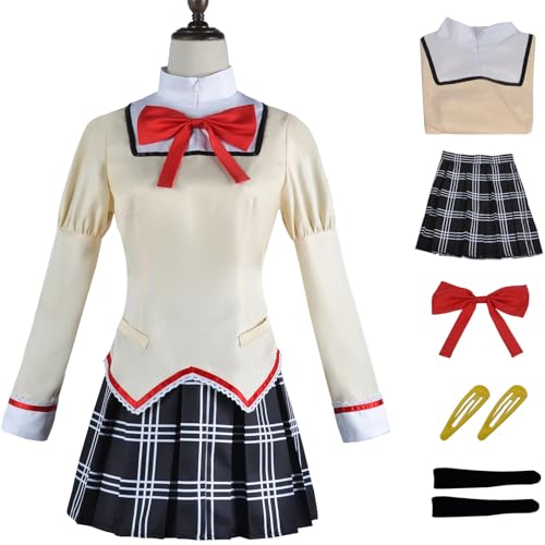Windskids Kokoro High School Kostüm Damen Cosplay Kaname Madoka Akemi Homura Miki Sayaka Sakura Kyouko Tomoe Mami Anime Schuluniformen Set 5 Stück für Halloween Karneval Party Maskerade Verkleidung Windskids Kokoro High School Kostüm Damen Cosplay Kaname Madoka Akemi Homura Miki Sayaka Sakura Kyouko Tomoe Mami Anime Schuluniformen Set 5 Stück für Halloween Karneval Party Maskerade Verkleidung von Windskids