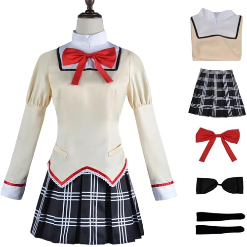 Windskids Kokoro High School Kostüm Damen Cosplay Kaname Madoka Akemi Homura Miki Sayaka Sakura Kyouko Tomoe Mami Anime Schuluniformen Set 5 Stück für Halloween Karneval Party Maskerade Verkleidung Windskids Kokoro High School Kostüm Damen Cosplay Kaname Madoka Akemi Homura Miki Sayaka Sakura Kyouko Tomoe Mami Anime Schuluniformen Set 5 Stück für Halloween Karneval Party Maskerade Verkleidung von Windskids