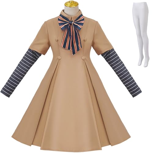 Windskids M3gan Kostüm Damen Cosplay Robotik M3gan Uniform Kleid mit Fliege Socken Set für Fancy Dress Up Halloween Karneval Party Maskerade Performance Verkleidung Windskids M3gan Kostüm Damen Cosplay Robotik M3gan Uniform Kleid mit Fliege Socken Set für Fancy Dress Up Halloween Karneval Party Maskerade Performance Verkleidung von Windskids