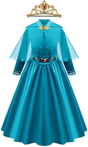 Windskids Mädchen Fiona Kostüm mit Krone Fasching Cosplay Prinzessin Fiona Druck Schal Abendkleid und Perücke für Weihnachten Karneval Halloween Party Fest Geburtstag Verkleidung, 4-9 Jahre Windskids Mädchen Fiona Kostüm mit Krone Fasching Cosplay Prinzessin Fiona Druck Schal Abendkleid und Perücke für Weihnachten Karneval Halloween Party Fest Geburtstag Verkleidung, 4-9 Jahre von Windskids