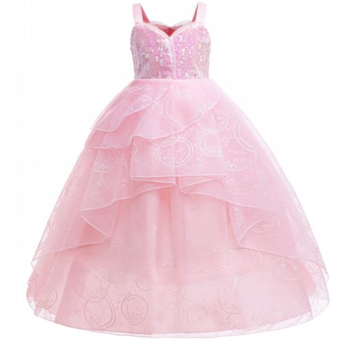 Windskids Mädchen Glinda Kostüm, Langer Pailletttüll Fee Glinda Abendkleid mit Zubehör Weihnachten Karneval Halloween Party Geburtstag Hochzeit Taufe Abendmahl Kostüm Verkleidung, Rosa, 5-15 Jahre Windskids Mädchen Glinda Kostüm, Langer Pailletttüll Fee Glinda Abendkleid mit Zubehör Weihnachten Karneval Halloween Party Geburtstag Hochzeit Taufe Abendmahl Kostüm Verkleidung, Rosa, 5-15 Jahre von Windskids