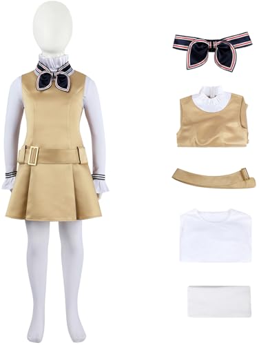 Windskids Mädchen M3GAN Kostüm Kinder Fasching Cosplay Robots M3GAN 2 Uniform Set Kleid Top Fliege Gürtel Strumpfhose für Fancy Dress Up Halloween Karneval Party Maskerade Rollenspiel Verkleidung Windskids Mädchen M3GAN Kostüm Kinder Fasching Cosplay Robots M3GAN 2 Uniform Set Kleid Top Fliege Gürtel Strumpfhose für Fancy Dress Up Halloween Karneval Party Maskerade Rollenspiel Verkleidung von Windskids