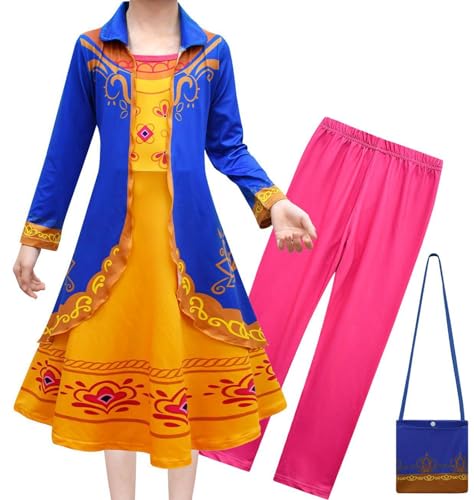 Windskids Mädchen Mira Kostüm Fasching Cosplay Detektiv Mira Drucke Langarm Kleid und Hose Tasche für Fancy Dress Up Halloween Karneval Party Geburtstag Performance Kinder Verkleidung Windskids Mädchen Mira Kostüm Fasching Cosplay Detektiv Mira Drucke Langarm Kleid und Hose Tasche für Fancy Dress Up Halloween Karneval Party Geburtstag Performance Kinder Verkleidung von Windskids