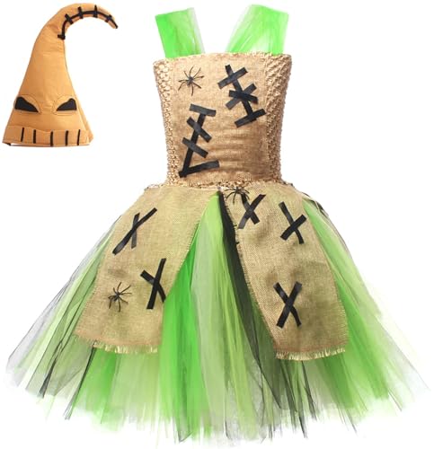 Windskids Mädchen Oogie Boogie Kostüm Fasching Cosplay Christmas Eve Monster Oogie Boogie Tutu Prinzessin Kleid Hut Set für Fancy Dress Up Halloween Karneval Party Geburtstag Verkleidung 2-12 Jahre Windskids Mädchen Oogie Boogie Kostüm Fasching Cosplay Christmas Eve Monster Oogie Boogie Tutu Prinzessin Kleid Hut Set für Fancy Dress Up Halloween Karneval Party Geburtstag Verkleidung 2-12 Jahre von Windskids