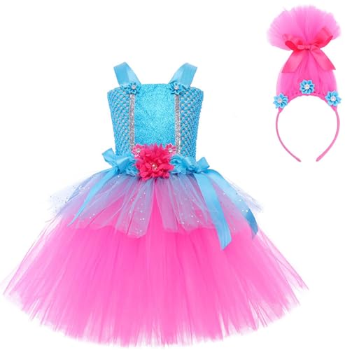 Windskids Mädchen Poppy Kostüm Fasching Cosplay Elf Prinzessin Poppy Pailletten Tüll Tutu Kleid mit Perückenstirnband Set für Fancy Dress Up Halloween Karneval Party Geburtstag Verkleidung 3-12 Jahre Windskids Mädchen Poppy Kostüm Fasching Cosplay Elf Prinzessin Poppy Pailletten Tüll Tutu Kleid mit Perückenstirnband Set für Fancy Dress Up Halloween Karneval Party Geburtstag Verkleidung 3-12 Jahre von Windskids