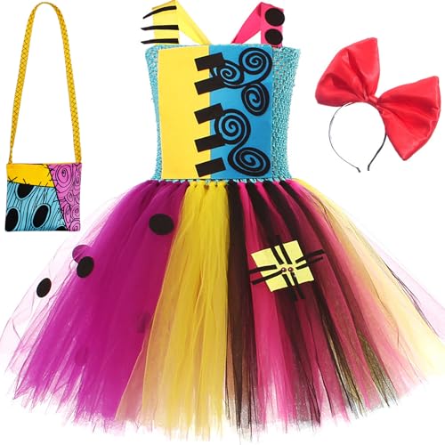 Windskids Mädchen Sally Kostüm Fasching Cosplay Skelett Braut Sally Ballerina Tutu Prinzessin Kleid Stirnband Tasche Set für Fancy Dress Up Halloween Karneval Party Geburtstag Verkleidung 2-12 Jahre Windskids Mädchen Sally Kostüm Fasching Cosplay Skelett Braut Sally Ballerina Tutu Prinzessin Kleid Stirnband Tasche Set für Fancy Dress Up Halloween Karneval Party Geburtstag Verkleidung 2-12 Jahre von Windskids