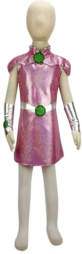 Windskids Mädchen Starfire Kostüm Cosplay Koriand'r Prinzessin Starfire Lila Pailletten Kleid und Schal Handschützer Leggings Set für Fancy Dress Up Halloween Karneval Party Maskerade Verkleidung Windskids Mädchen Starfire Kostüm Cosplay Koriand'r Prinzessin Starfire Lila Pailletten Kleid und Schal Handschützer Leggings Set für Fancy Dress Up Halloween Karneval Party Maskerade Verkleidung von Windskids