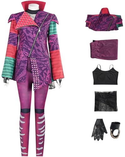 Windskids Mal Kostüm Damen Cosplay Descendants 3 Mal Komplett Uniform mit Handschuhe Set 5 Stück für Halloween Karneval Party Geburtstag Maskerade Performance Verkleidung Windskids Mal Kostüm Damen Cosplay Descendants 3 Mal Komplett Uniform mit Handschuhe Set 5 Stück für Halloween Karneval Party Geburtstag Maskerade Performance Verkleidung von Windskids