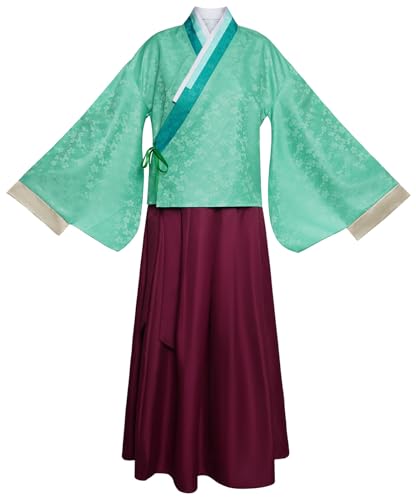 Windskids Maomao Kostüm Damen Cosplay Anime Apothecary Diaries Apotheker Maomao Uniform Top und Rock Set für Fancy Dress Up Halloween Karneval Party Geburtstag Maskerade Performance Verkleidung von Windskids