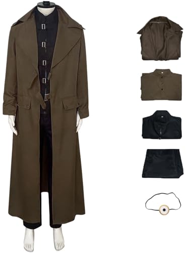 Windskids Moody Kostüm mit Augenbinde Herren Cosplay Zauberschule Wizard Mad-Eye Alastor Moody Komplett Uniform Anzug 5 Stück für Halloween Karneval Geburtstag Party Maskerade Performance Verkleidung Windskids Moody Kostüm mit Augenbinde Herren Cosplay Zauberschule Wizard Mad-Eye Alastor Moody Komplett Uniform Anzug 5 Stück für Halloween Karneval Geburtstag Party Maskerade Performance Verkleidung von Windskids