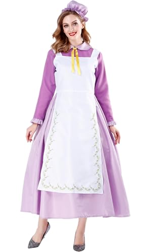 Windskids Mrs. Potts Maid Kostüm Damen Fasching Cosplay Die Schöne und das Biest Mrs. Potts Dienstmädchen Set Kleid und Schürze Hut für Fancy Dress Up Halloween Karneval Party Maskerade Verkleidung Windskids Mrs. Potts Maid Kostüm Damen Fasching Cosplay Die Schöne und das Biest Mrs. Potts Dienstmädchen Set Kleid und Schürze Hut für Fancy Dress Up Halloween Karneval Party Maskerade Verkleidung von Windskids