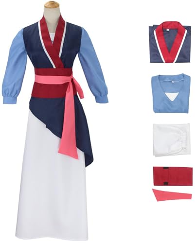 Windskids Mulan Kostüm Damen Cosplay Helden Hua Mulan Hanfu Kung Fu Outfit Anzug 5 Stück für Halloween Karneval Party Maskerade Performance Verkleidung Windskids Mulan Kostüm Damen Cosplay Helden Hua Mulan Hanfu Kung Fu Outfit Anzug 5 Stück für Halloween Karneval Party Maskerade Performance Verkleidung von Windskids