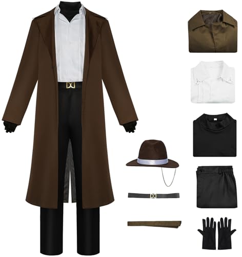 Windskids Nakahara Chuuya Kostüm mit Hut Herren Cosplay Anime Bungo Stray Dogs 10. Jahrestag Komplett Uniform Set Jacke Hemd Futter Hose Handschuhe Gürtel für Halloween Karneval Party Verkleidung Windskids Nakahara Chuuya Kostüm mit Hut Herren Cosplay Anime Bungo Stray Dogs 10. Jahrestag Komplett Uniform Set Jacke Hemd Futter Hose Handschuhe Gürtel für Halloween Karneval Party Verkleidung von Windskids