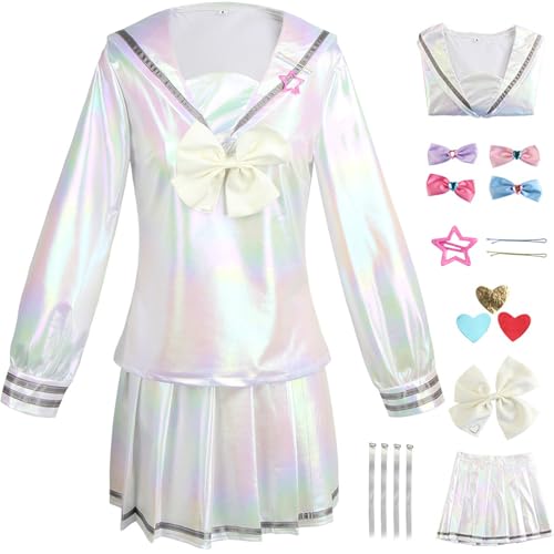 Windskids Rain Cosplay Kostüm Damen Spiel Needy Girl Overdose Charakter Kangel Ame Chan Komplett JK Uniform Set für Fancy Dress Up Halloween Karneval Party Maskerade Anime Performance Verkleidung Windskids Rain Cosplay Kostüm Damen Spiel Needy Girl Overdose Charakter Kangel Ame Chan Komplett JK Uniform Set für Fancy Dress Up Halloween Karneval Party Maskerade Anime Performance Verkleidung von Windskids