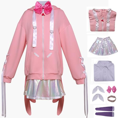 Windskids Rain Kostüm Damen Cosplay Spiel Needy Girl Overdose Charakter Kangel Ame Chan Kapuzenjacke mit Zubehör Set für Fancy Dress Up Halloween Karneval Party Maskerade Anime Performance Verkleidung Windskids Rain Kostüm Damen Cosplay Spiel Needy Girl Overdose Charakter Kangel Ame Chan Kapuzenjacke mit Zubehör Set für Fancy Dress Up Halloween Karneval Party Maskerade Anime Performance Verkleidung von Windskids