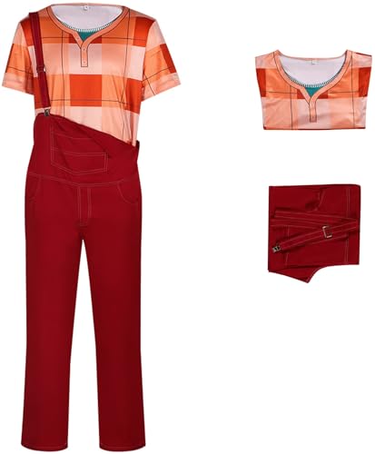 Windskids Ralph Kostüm Herren Fasching Cosplay Ralph Riemchenhosen und Top Set für Halloween Karneval Party Geburtstag Maskerade Performance Verkleidung Windskids Ralph Kostüm Herren Fasching Cosplay Ralph Riemchenhosen und Top Set für Halloween Karneval Party Geburtstag Maskerade Performance Verkleidung von Windskids
