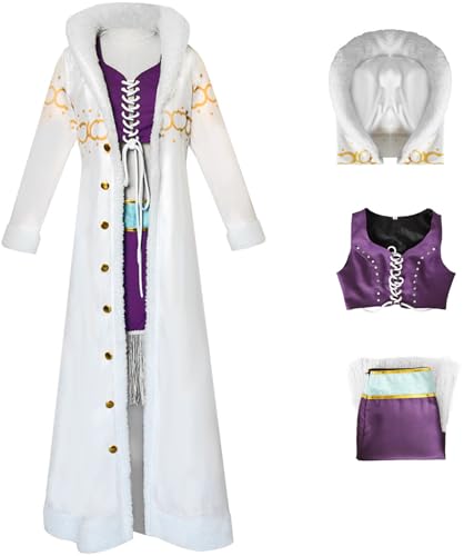Windskids Robin Kostüm Damen Cosplay Anime Piraten Könige Miss Allsunday Nico Robin Uniform Jacke mit Pelzkragen und Top Rock Set Halloween Karneval Party Geburtstag Maskerade Performance Verkleidung Windskids Robin Kostüm Damen Cosplay Anime Piraten Könige Miss Allsunday Nico Robin Uniform Jacke mit Pelzkragen und Top Rock Set Halloween Karneval Party Geburtstag Maskerade Performance Verkleidung von Windskids