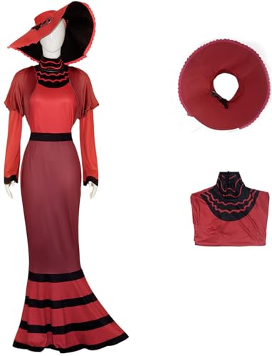 Windskids Rosie Kostüm Damen Cosplay Hazbin Hotel Demon Rosie Vintage Elegant Lang Abendkleid und Hut Set für Halloween Weihnachten Karneval Party Geburtstag Maskerade Anime Performance Verkleidung Windskids Rosie Kostüm Damen Cosplay Hazbin Hotel Demon Rosie Vintage Elegant Lang Abendkleid und Hut Set für Halloween Weihnachten Karneval Party Geburtstag Maskerade Anime Performance Verkleidung von Windskids