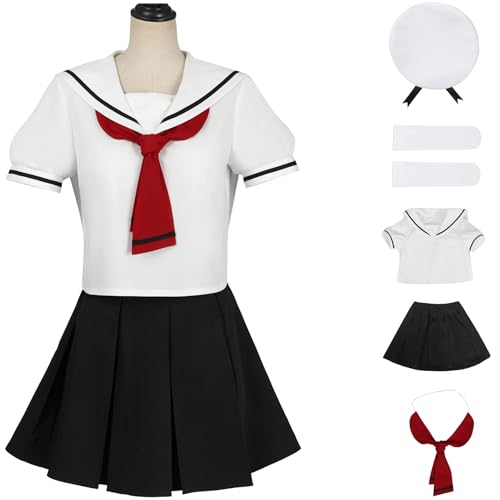 Windskids Sakura Kostüm Damen Cosplay Anime Kulo Kinomoto Sakura JK Schuluniformen Top Rock Fliege mit Hut Socken Set für Halloween Karneval Party Geburtstag Maskerade Performance Verkleidung Windskids Sakura Kostüm Damen Cosplay Anime Kulo Kinomoto Sakura JK Schuluniformen Top Rock Fliege mit Hut Socken Set für Halloween Karneval Party Geburtstag Maskerade Performance Verkleidung von Windskids