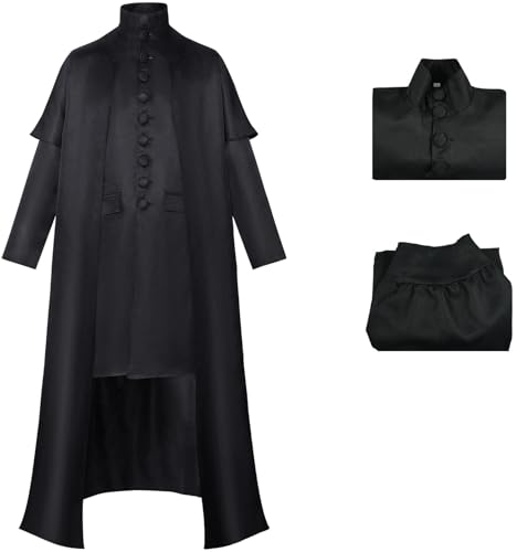 Windskids Snape Kostüm Herren Cosplay Zauberschule Wizard Severus Snape Uniform Tunika und Futter für Halloween Karneval Geburtstag Party Maskerade Performance Verkleidung Windskids Snape Kostüm Herren Cosplay Zauberschule Wizard Severus Snape Uniform Tunika und Futter für Halloween Karneval Geburtstag Party Maskerade Performance Verkleidung von Windskids
