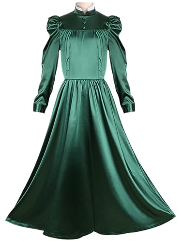 Windskids Sophie Kostüm Damen Cosplay Anime Howl Moving Castle Sophie Uniform Langarm Kleid für Halloween Karneval Party Maskerade Performance Verkleidung von Windskids