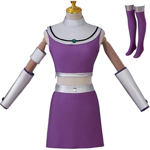 Windskids Starfire Kostüm Damen Fasching Cosplay Koriand'r Prinzessin Starfire Komplett Uniform Set mit Socken für Fancy Dress Up Halloween Karneval Party Maskerade Anime Performance Verkleidung, Lila Windskids Starfire Kostüm Damen Fasching Cosplay Koriand'r Prinzessin Starfire Komplett Uniform Set mit Socken für Fancy Dress Up Halloween Karneval Party Maskerade Anime Performance Verkleidung, Lila von Windskids