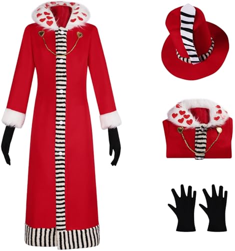 Windskids Valentinos Kostüm Erwachsene Cosplay Hazbin Hotel Valentinos Jacke mit Hut Handschuhe für Unisex Halloween Weihnachten Karneval Party Geburtstag Maskerade Anime Performance Verkleidung, Rot Windskids Valentinos Kostüm Erwachsene Cosplay Hazbin Hotel Valentinos Jacke mit Hut Handschuhe für Unisex Halloween Weihnachten Karneval Party Geburtstag Maskerade Anime Performance Verkleidung, Rot von Windskids