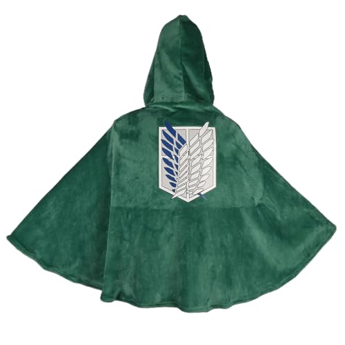 Windskids Wings of Liberty Kostüm Erwachsene Cosplay Anime AOT Scout Regiment Wings of Liberty Wärme Flanell Kapuzenumhang Jacke für Fancy Dress Up Halloween Karneval Party Maskerade Verkleidung, Grün Windskids Wings of Liberty Kostüm Erwachsene Cosplay Anime AOT Scout Regiment Wings of Liberty Wärme Flanell Kapuzenumhang Jacke für Fancy Dress Up Halloween Karneval Party Maskerade Verkleidung, Grün von Windskids