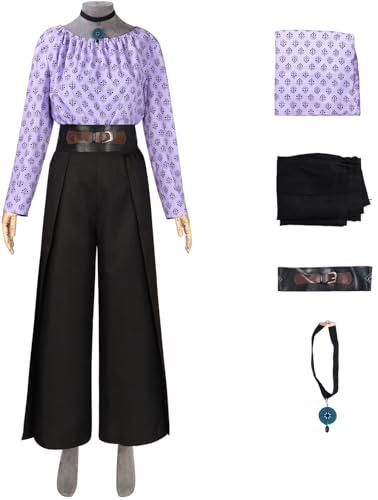 Windskids Yennefer Kostüm Damen Cosplay Exorzistenhexe Yennefer Top und Hose Gürtel mit Halskette Anuzg 4 Stück für Halloween Karneval Party Maskerade Performance Verkleidung Windskids Yennefer Kostüm Damen Cosplay Exorzistenhexe Yennefer Top und Hose Gürtel mit Halskette Anuzg 4 Stück für Halloween Karneval Party Maskerade Performance Verkleidung von Windskids