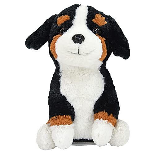 Kögler 75993 - Labertier Berner-Sennenhund Rocky, ca. 19,5 cm groß, nachsprechende Plüschfigur mit Wiedergabefunktion, plappert alles witzig nach und bewegt sich von Kögler