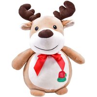 Plüsch Rentier mit Schleife und Stickerei 34cm von Winfried Kögler