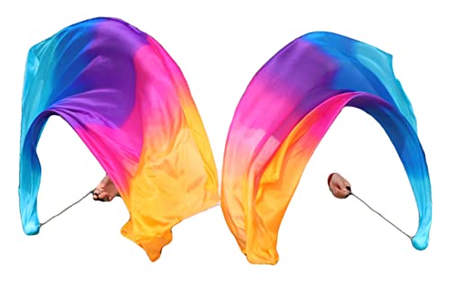 Winged Sirenny 177,8 cm langer Spiel-Seidenschal mit Poi-Ball, buntes Seidenflaggenband, Luftschlangen, Bauchtanzübung, VOI, Irideszenz, 70 x 35" Winged Sirenny 177,8 cm langer Spiel-Seidenschal mit Poi-Ball, buntes Seidenflaggenband, Luftschlangen, Bauchtanzübung, VOI, Irideszenz, 70 x 35" von Winged Sirenny
