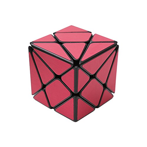 Wings of wind - Unregelmäßiger 3x3 Zauberwürfel, gebürsteter Aufkleber Speed Cube YongJun Changeful und anspruchsvoller Puzzle Cube (Rot) von Wings of wind