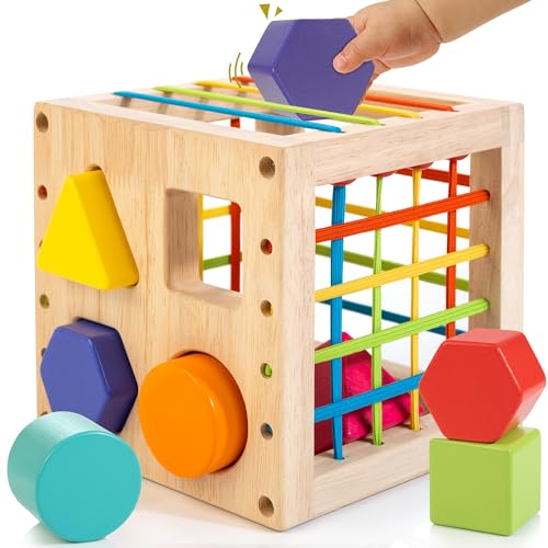 Winique Formsortier-Holzspielzeug ab 1 Jahr, Montessori sensorisches Spielzeug, Babyblöcke, Feinmotorik Sortierspiele für frühes Lernen, Geschenk für Kleinkinder Jungen Mädchen ab 12 Monate Winique Formsortier-Holzspielzeug ab 1 Jahr, Montessori sensorisches Spielzeug, Babyblöcke, Feinmotorik Sortierspiele für frühes Lernen, Geschenk für Kleinkinder Jungen Mädchen ab 12 Monate von Winique
