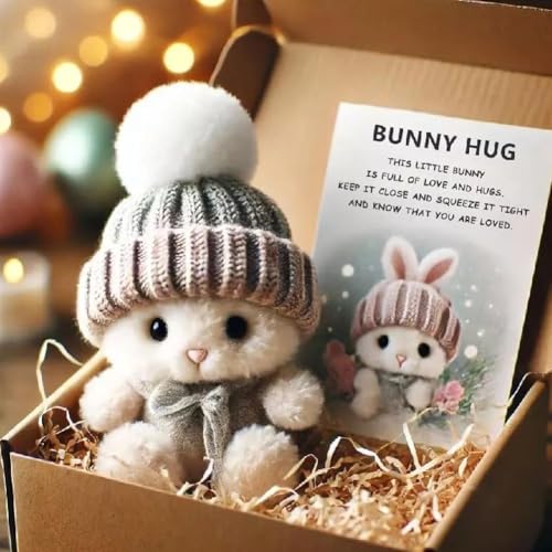 Mini Bunny Hug Cute Birthday Gift A Little Bundle Love & Decor Inspirational Anim Positive Plush Comfort Mini New Rabbit L1N4 von Winkeabuy