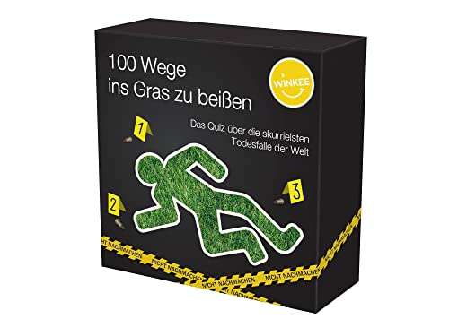 Winkee - 100 Wege ins Gras zu beißen Quiz | Lustiges Kartenspiel | 100 Quizfragen | Wissensspiel | Spiel für Erwachsene | Quiz Karten mit Fragen | Geschenk für Weihnachten, Geburtstag, Party von Winkee