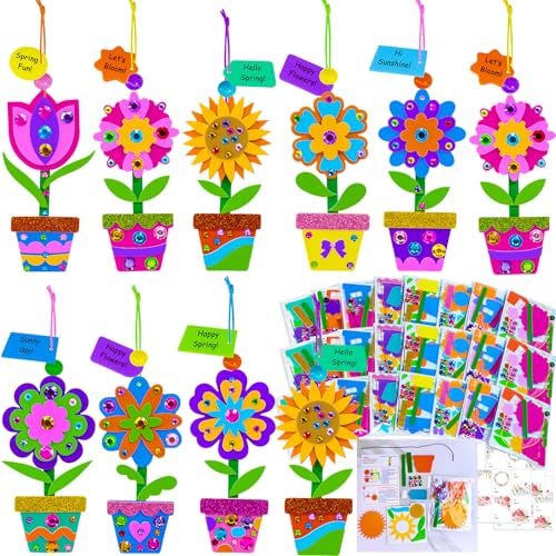Winlyn 24 Sets Frühlingstopfblumen, Bastelsets, Frühlingsblumen, Basteln, Basteln, Topfblumen, Ornamente, Dekorationen, Kunst-Set, Frühlingsblumen, Tulpen, Sonnenblumen-Aufkleber für Kinder, Winlyn 24 Sets Frühlingstopfblumen, Bastelsets, Frühlingsblumen, Basteln, Basteln, Topfblumen, Ornamente, Dekorationen, Kunst-Set, Frühlingsblumen, Tulpen, Sonnenblumen-Aufkleber für Kinder, von Winlyn