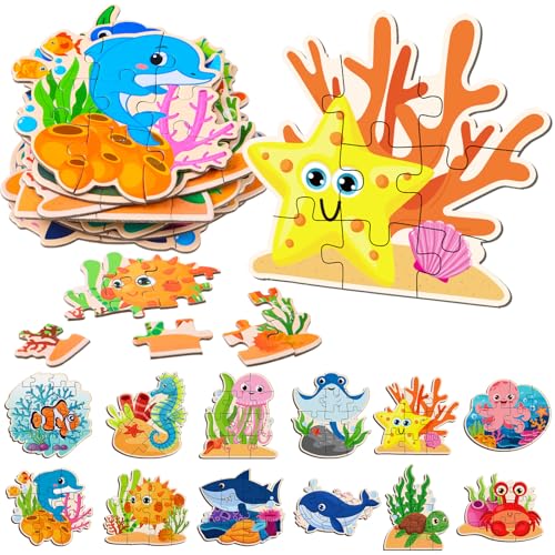 WinnerWhy 24 Stück Meerestier-Puzzles unter dem Meer, Papier-Puzzle, Großpackung, Partygeschenke, Geschenke für Kinder, Sommer, Klassenzimmer, Austausch, Geschenke, Hai, Fisch, Tiere, Puzzle WinnerWhy 24 Stück Meerestier-Puzzles unter dem Meer, Papier-Puzzle, Großpackung, Partygeschenke, Geschenke für Kinder, Sommer, Klassenzimmer, Austausch, Geschenke, Hai, Fisch, Tiere, Puzzle von WinnerWhy