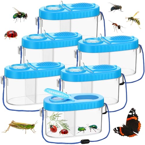 WinnerWhy Insektenfängerbox für Kinder, Insektenfänger-Set, Insektensammlung, Käfig, Schmetterlingssammler, Outdoor-Geschenk für Kinder ab 6 Jahren, Jungen, Mädchen, Kinder, Blau, 6 Stück WinnerWhy Insektenfängerbox für Kinder, Insektenfänger-Set, Insektensammlung, Käfig, Schmetterlingssammler, Outdoor-Geschenk für Kinder ab 6 Jahren, Jungen, Mädchen, Kinder, Blau, 6 Stück von WinnerWhy